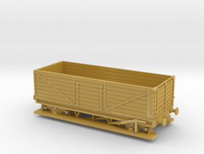 HO/OO LWB Long 7-plank wagon v4 Chain in Tan Fine Detail Plastic