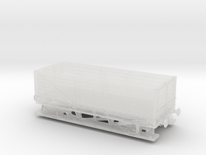 HO/OO LWB Long 7-plank wagon v4 Chain in Clear Ultra Fine Detail Plastic