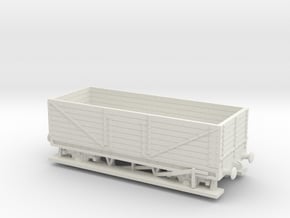 HO/OO LWB Long 7-plank wagon v5 Chain in White Natural Versatile Plastic