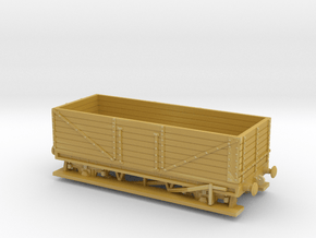 HO/OO LWB Long 7-plank wagon v5 Chain in Tan Fine Detail Plastic
