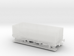 HO/OO LWB Long 7-plank wagon v5 Chain in Clear Ultra Fine Detail Plastic