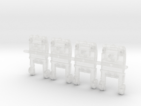 TPX200 tractor in Clear Ultra Fine Detail Plastic: 6mm