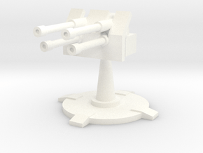 Machine Gun Turret in White Smooth Versatile Plastic