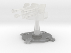 Machine Gun Turret in Clear Ultra Fine Detail Plastic