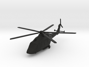 Airbus H175 Transport Helicopter in Black Premium Versatile Plastic: 1:100