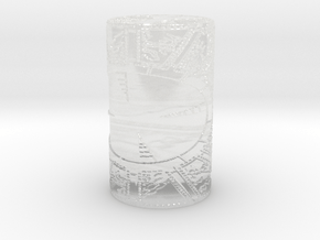 Embossed Cylinder in Clear Ultra Fine Detail Plastic