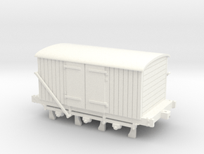 1842 Millholland 6 Wheel Boxcar in White Processed Versatile Plastic