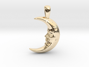 Moon Pendant in 14K Yellow Gold