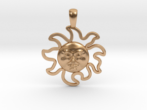 Sun Pendant in Polished Bronze