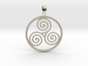 Triskelion Pendant in Platinum