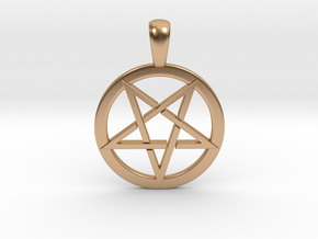 Pentagram Pendant in Polished Bronze