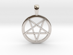 Pentagram Pendant in Platinum