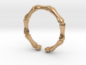 Bamboo ring - Thin model in Polished Bronze