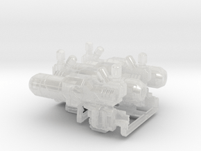 Gunslinger Plasma Pistols in Clear Ultra Fine Detail Plastic