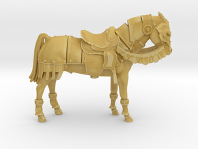 Armored Horse in Tan Fine Detail Plastic