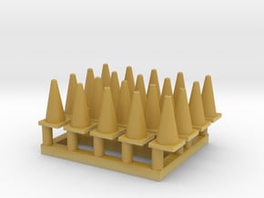 28 inch Cones - 20 pack - N Scale in Tan Fine Detail Plastic