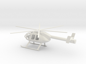1/64 Scale Boeing MD600 Helicopter in White Natural Versatile Plastic