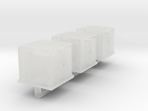 54 x 54 x 48 Elec Box - 3 Pack - N Scale in Clear Ultra Fine Detail Plastic