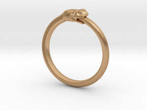 Ouroboros Ring in Polished Bronze: 6 / 51.5