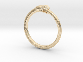 Ouroboros Ring in 14k Gold Plated Brass: 6 / 51.5
