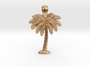Palm Tree Pendant in Polished Bronze