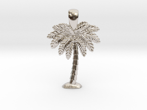 Palm Tree Pendant in Platinum
