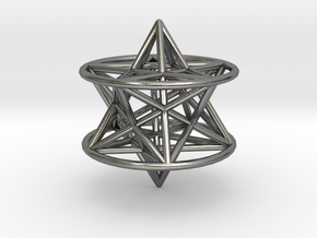 3d pentagram star in Polished Silver