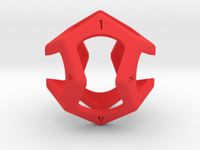 D12 Loop Dice (oversized) in Red Smooth Versatile Plastic