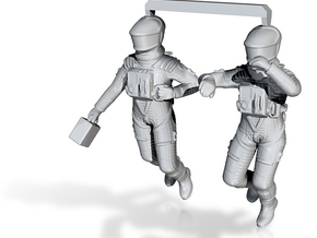 SF Astronauts Floating Study in Clear Ultra Fine Detail Plastic: 1:72