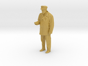 HO/O Motorman / operator figure with right arm rai in Tan Fine Detail Plastic: 1:87 - HO