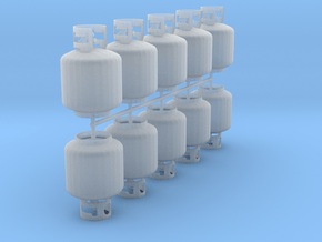 20 pound propane tanks (set of 10) in Clear Ultra Fine Detail Plastic: 1:24