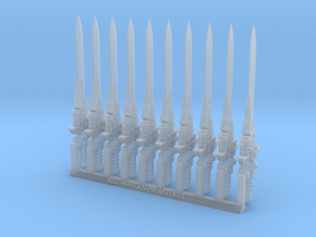 UM Power Swords in Clear Ultra Fine Detail Plastic: Small