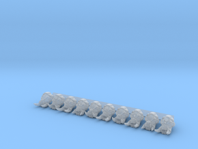 Toothed Exterminator Heads in Clear Ultra Fine Detail Plastic: Small