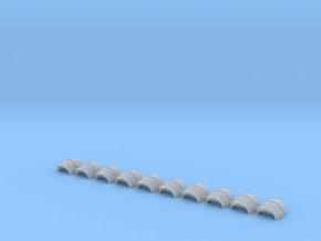 20x Spiked Cata pads in Clear Ultra Fine Detail Plastic: Small