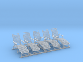 1/96 Deck Chairs (United States Lines) in Clear Ultra Fine Detail Plastic