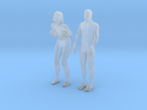 Printle C Couple 158 - 1/50 - wob in Clear Ultra Fine Detail Plastic