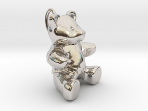 Teddy bear pendant  in Platinum