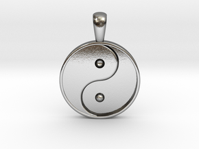 Yin Yang Pendant in Polished Silver