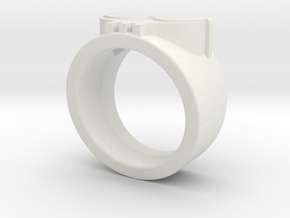 Simply Dead Beat Ring in White Natural Versatile Plastic: 4.5 / 47.75