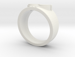 Simply Dead Beat Ring in White Natural Versatile Plastic: 9.75 / 60.875