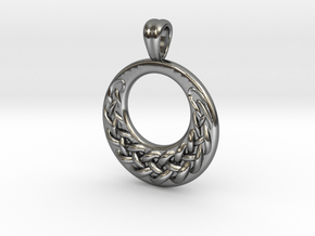 A celtic moon in Polished Silver