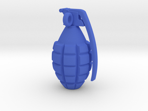 Keychain Grenade 37mm height in Blue Smooth Versatile Plastic