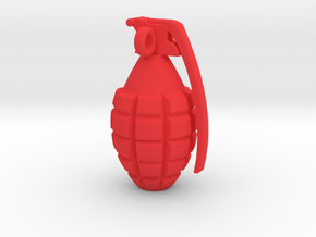 Keychain Grenade 37mm height in Red Smooth Versatile Plastic