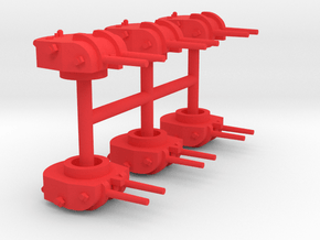 1/700 6''/47 Twin Mount (6x) in Red Smooth Versatile Plastic