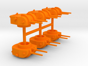 1/500 6''/47 Twin Mount (6x) in Orange Smooth Versatile Plastic