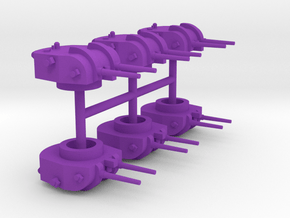 1/500 6''/47 Twin Mount (6x) in Purple Smooth Versatile Plastic