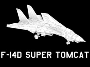 F-14D Super Tomcat (Clean, Wings In) in White Natural Versatile Plastic: 1:220 - Z