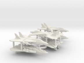 F-14D Super Tomcat (Loaded, Wings In) in White Natural Versatile Plastic: 1:700