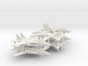 F-14D Super Tomcat (Loaded, Wings Out) in White Natural Versatile Plastic: 1:700