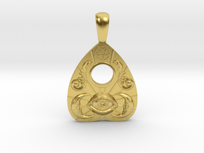 Planchette Pendant in Polished Brass